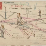Patent hükümsüzlüğü konusunu temsil eden eski bir patent çizimi